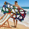 Quirky One-eyed Monster 2D Flat Print Beach Towel, Large Soft Quick Dry Towel for Beach Camping SwimmingZSTJ0915333