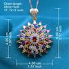 Pendant Necklace  Multicolored With Cubic Zirconia Luxurious And Creatively Retro Piece Is Ideal For Weddings Valentine'S Day