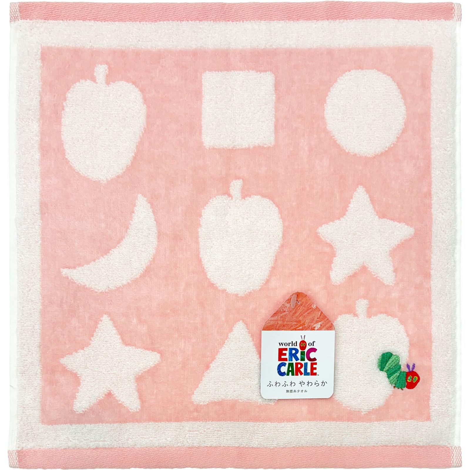 Hayashi Hand 33 x 35 The Very Hungry Caterpillar WP433202 Towel, Approx. cm, Shape, Pink,