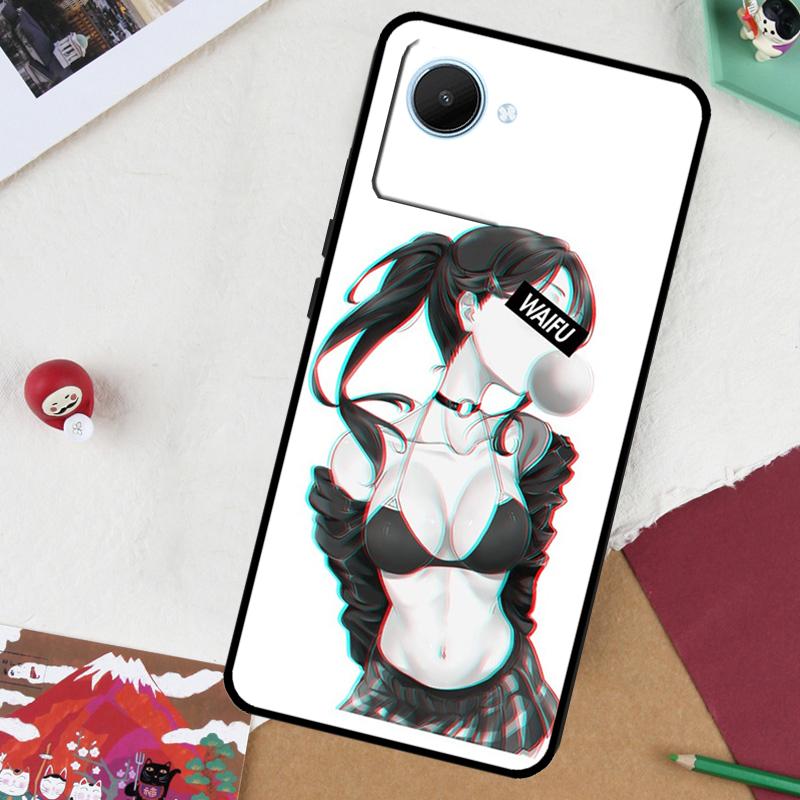 Sad Anime Aesthetic Senpai For Realme 14 Pro Plus 13 10 11 12 GT 6 5 6T GT7 Pro C61 C55 C53 C51 C21Y C25S C67 C75 Case