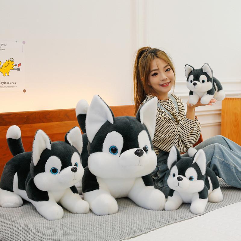 Husky Siberian Dog Plush Toy Cartoon Stuffed Doll Room Decoration Gift Kids
