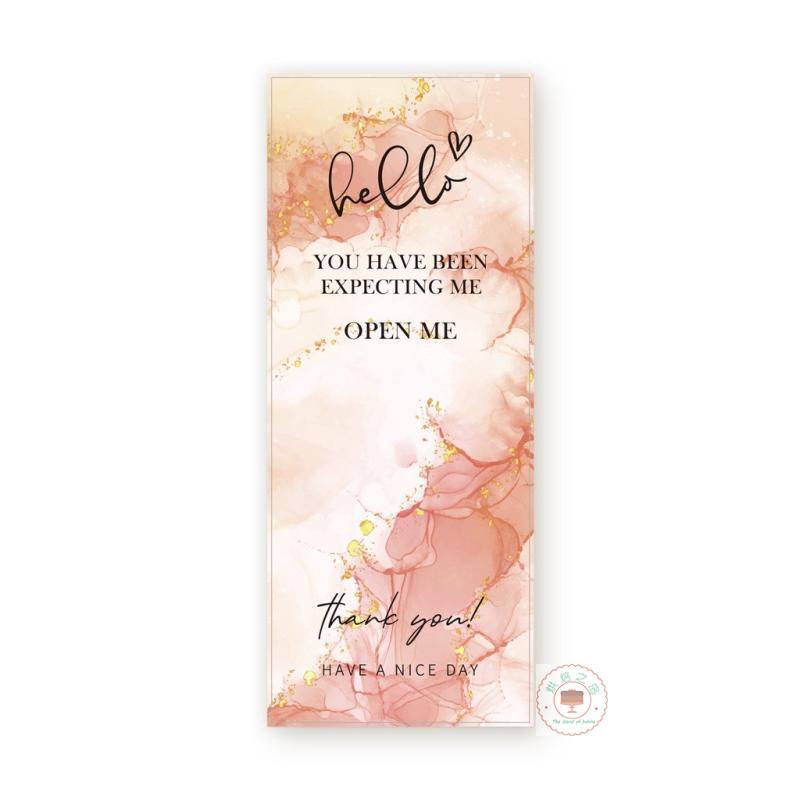 50 Rectangular Creative Sealing Sticker Labels for Handmade Gift & Baking Packaging