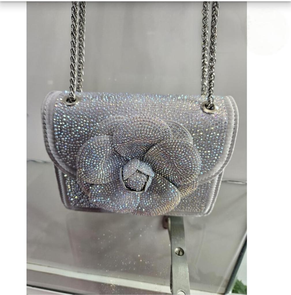 Women Purse Designer Party Bag Silver Rhinestone Wedding Clutch Evening Bag Luxury Bridal Gift for Her Birthday Gift for Wife Bridesmaid