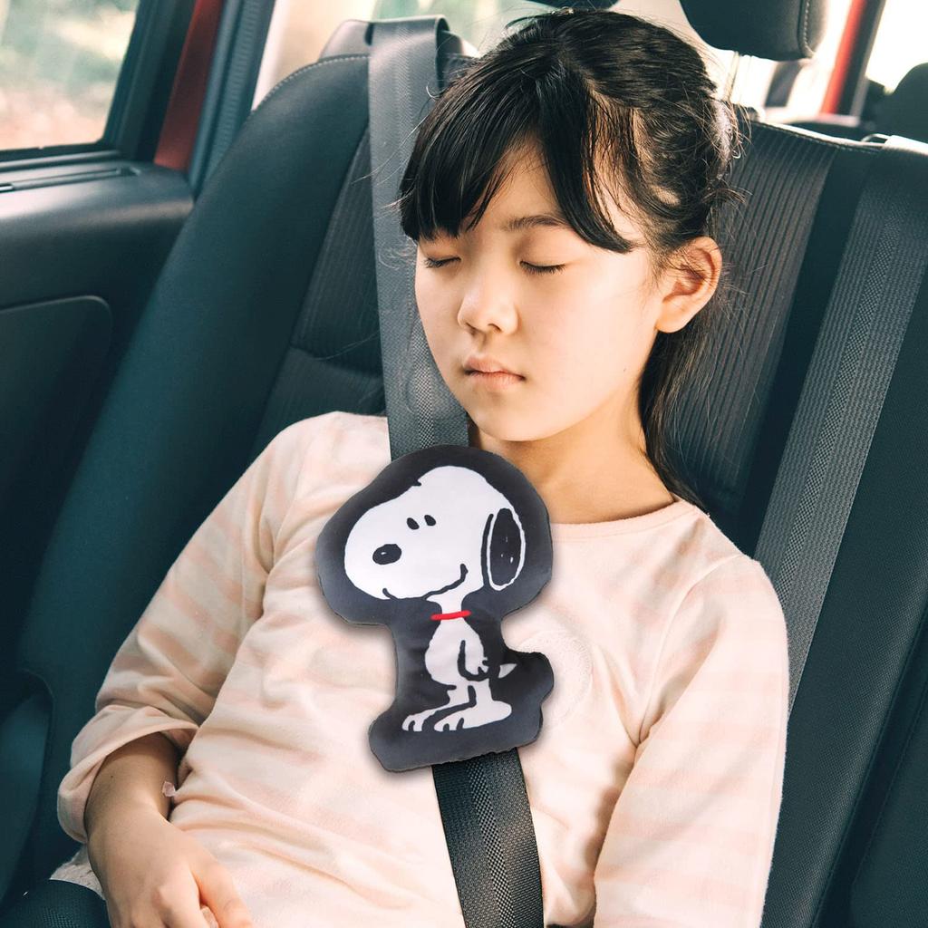 Meiho SN257 Meiho Snoopy Car Seat Belt Cover, Soft Cushion, Black