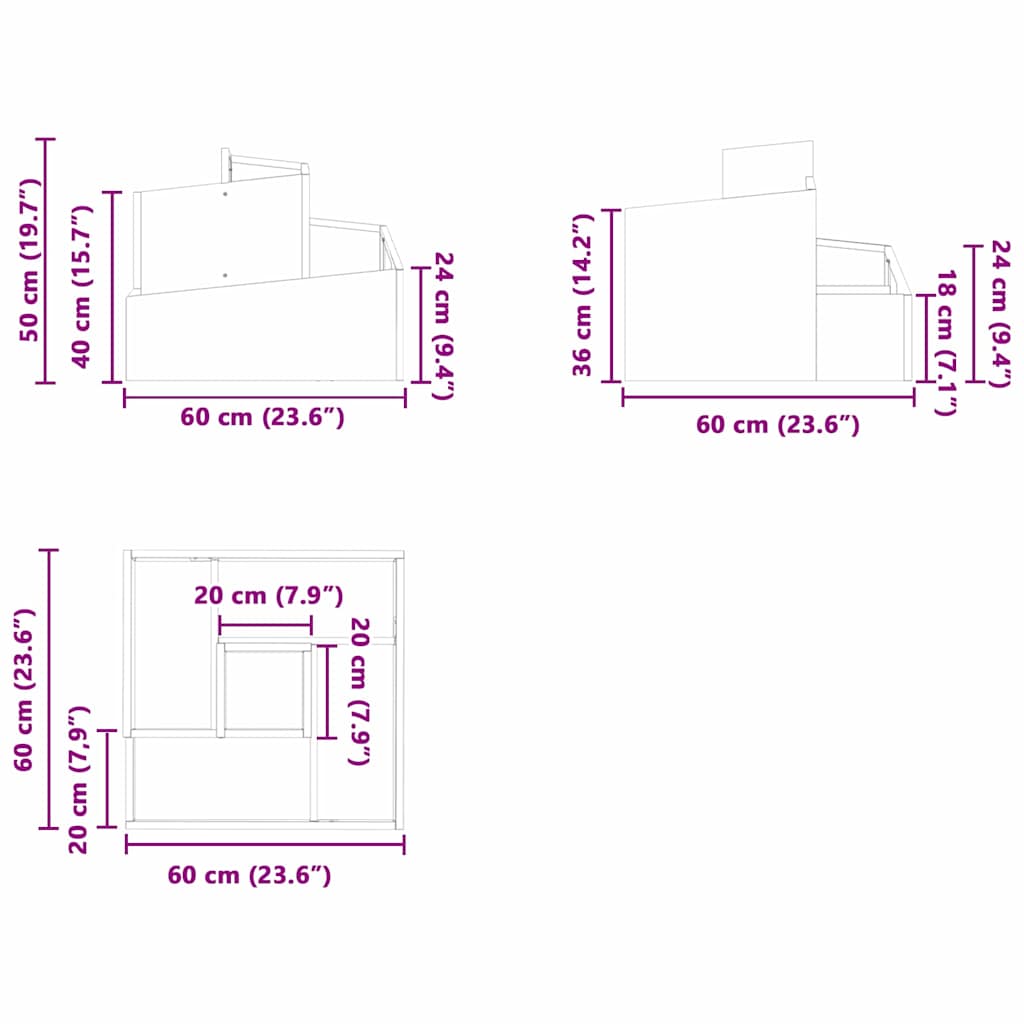 Garden Planter Black 60 X 60 X 50 Cm Cold Rolled Steel