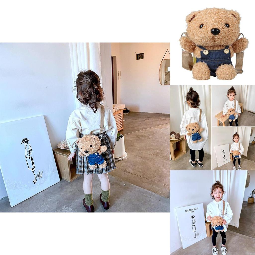 Mochila Adorável de Urso de Desenho Animado de Pelúcia Para Crianças Perfeita Para Uso Diário e Armazenamento