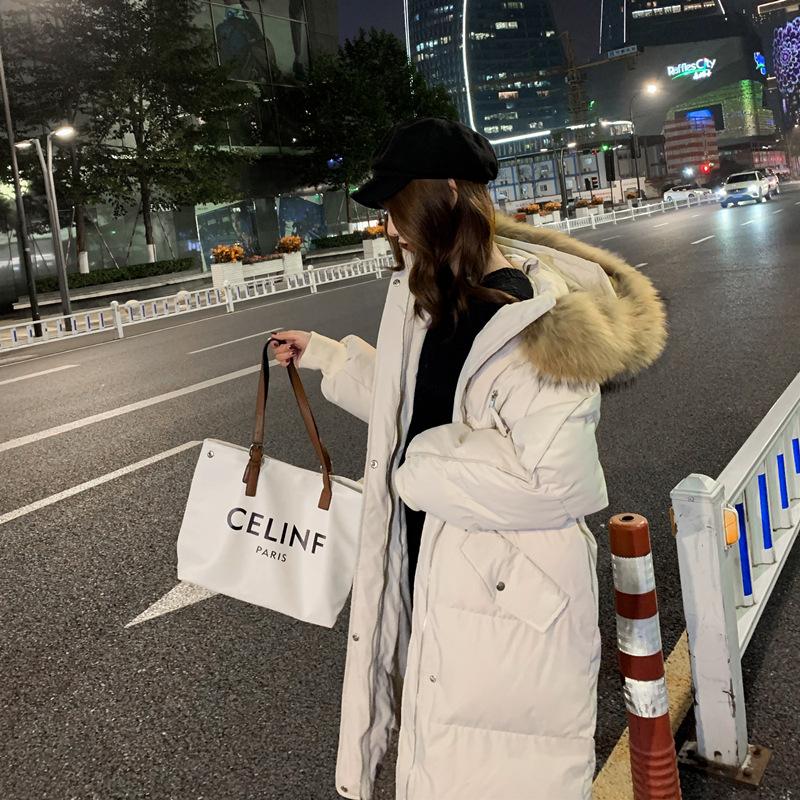 2025 new down cotton-padded women s winter loose large-size bread-padded jacket medium and long Korean version cotton-padded jacket S  75-105