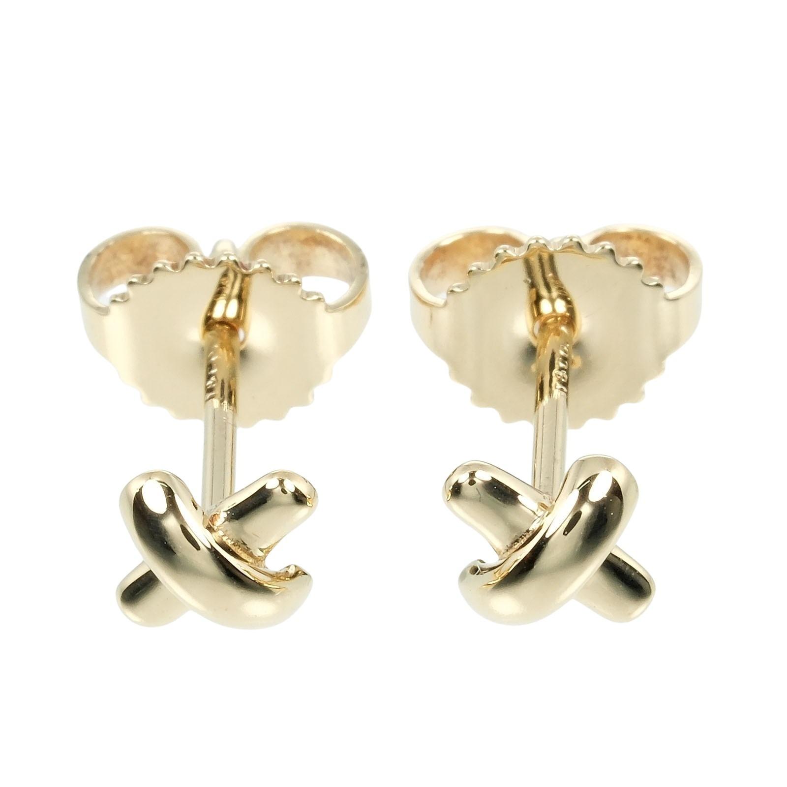 

TIFFANY&Co. Cross-stitch Piercing 0.2 model K18 yellow gold 1.3g Women Used