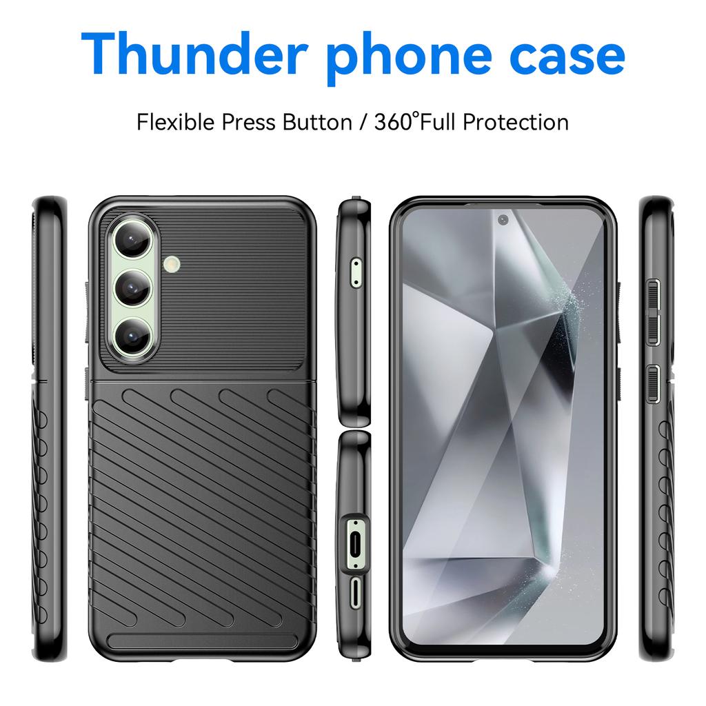 For Samsung Galaxy S24 FE Case Twill Texture TPU Shockproof Protective Phone Cover