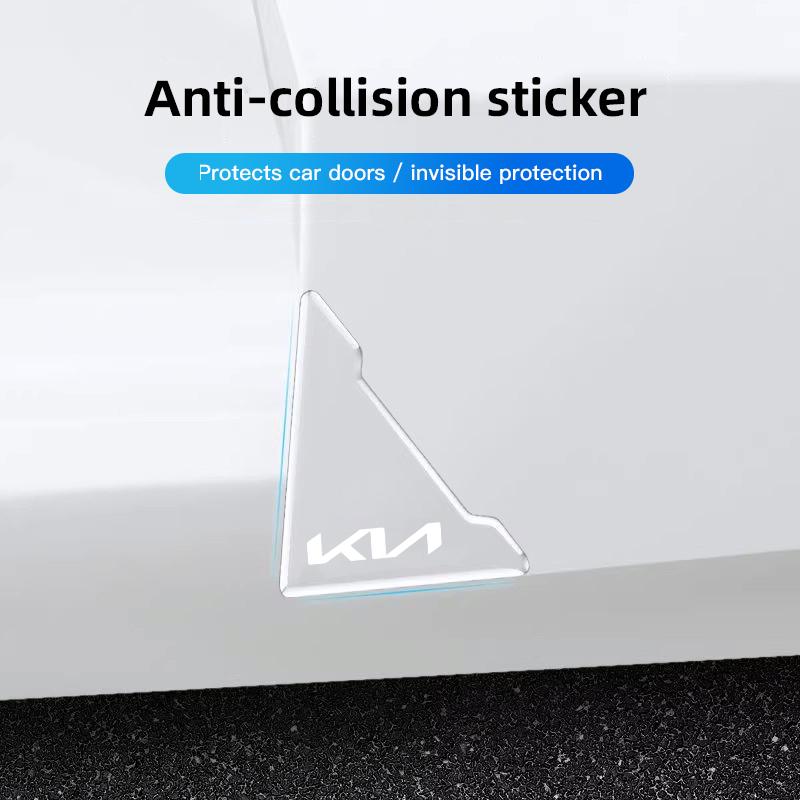 BJUJYH1 Car Door Corner Guard Sticker Silicone Anti-collision Paster For KIA K5 K9 Sorento Ceed Sportage Carnival Stinger Forte Niro