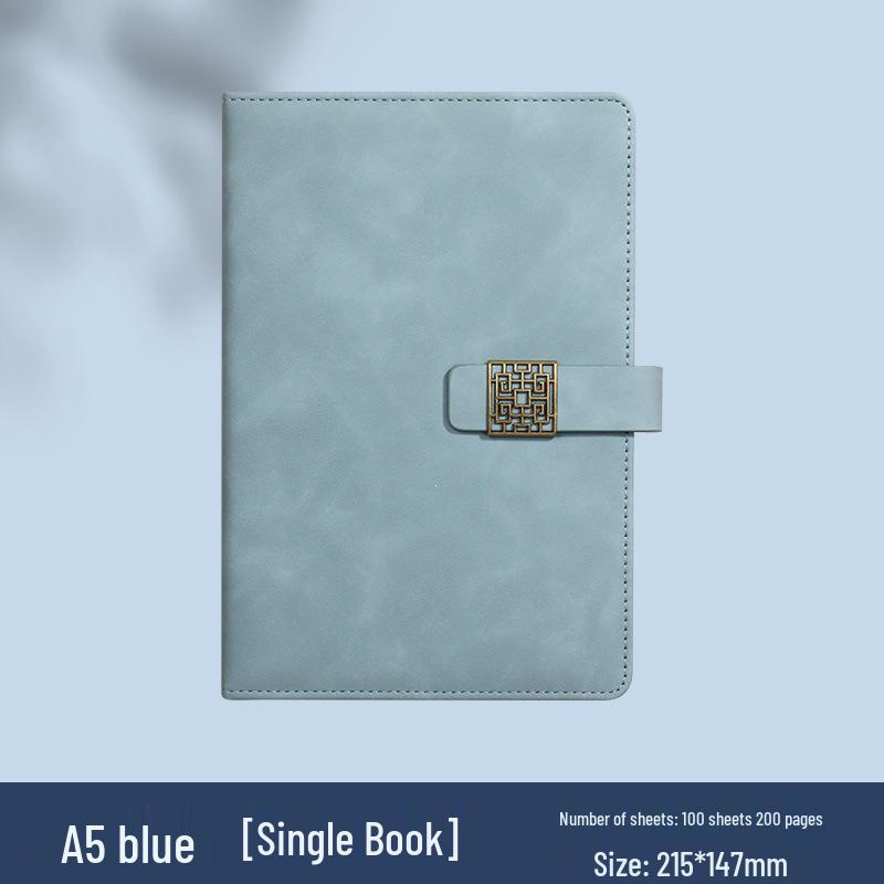 Faux Leather Business Laptop Gift Set with Buckle Student Diary & Stationery Notebooks