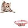 Puppy Kitten Bell Collar Velvet Bow tie pet Fashion Necked Bell Attached Safety Bowtie Pink