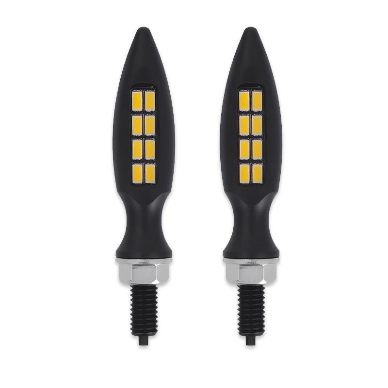 2PCS Motorcycle Flasher Turn Signal Light 5630 8SMD Amber Flowing Water Indicator Blinker Front Rear Signal Lamp Motorcycle Light