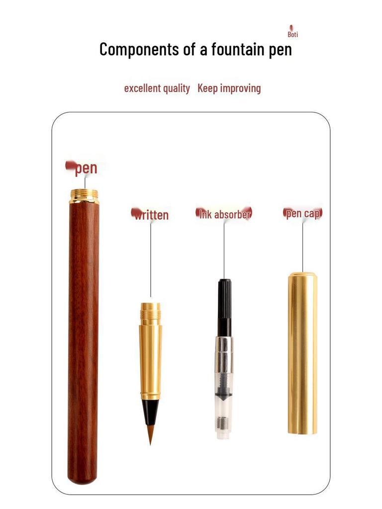 Xiulibee Soft Brush Pen - Refillable Wolf Hair Brush for Calligraphy and Art