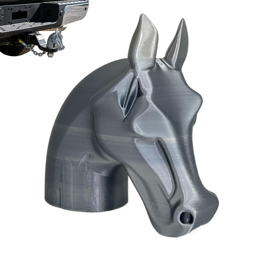 Trailer Hitch Dust Cover Exterior Decorative Horse Head Caps Trailer Hitch Receiver Cover For Cars Sedans Trucks Road Trips