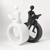 Plastic Reading Statue Modern Abstract Art Sculptures Collectibles Figurines Bookshelf Decors Accents for Home Decors