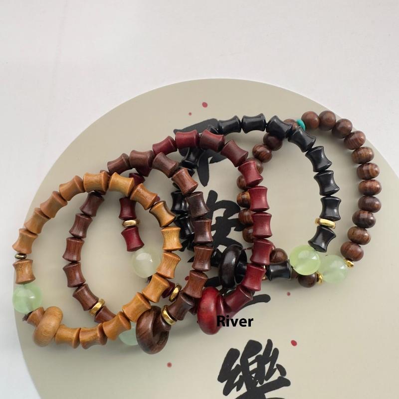 Vintage Pink Brown Beaded Bracelet Unique Stylish Jewelry Gift For Women Friendship Bracelets