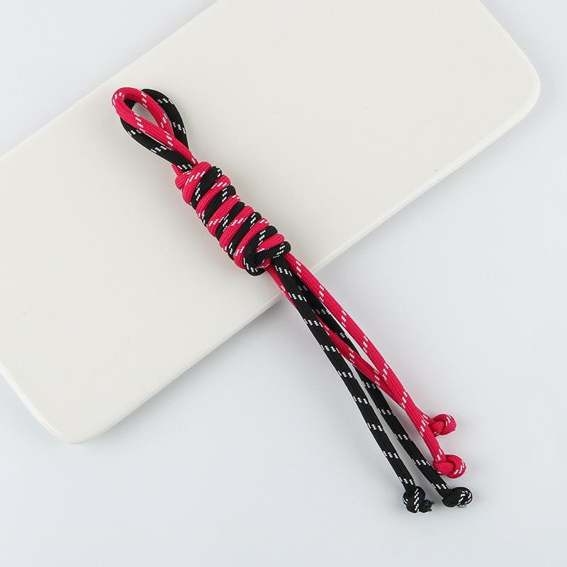 New Design Multi-Color Trendy Contrasting Nylon Hand Rope Versatile Accessory Keychain Wholesale