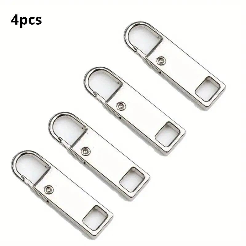 4 PCs Removable Zip Puller, Jeans Backpack Jacket Clothes Shoes Boots Replacement Zip Accessories, Sewing Tools