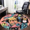 1pc Pug Party Office Round Area Rug,  Mat Suitable ForOffice, Under Office Chairs Bedroom Living Room Home Decor, Room Deco