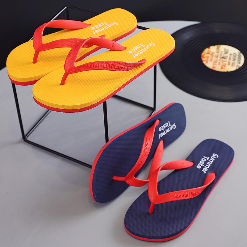 Men's Trendy Non-slip Korean Style Rubber Thong Sandals for Beach