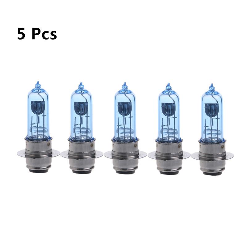 5 Pcs /2/1Pc P15D-25-1 DC 12V 35W White Headlight Bulb Lamp For Motorcycle Electric Vehicle