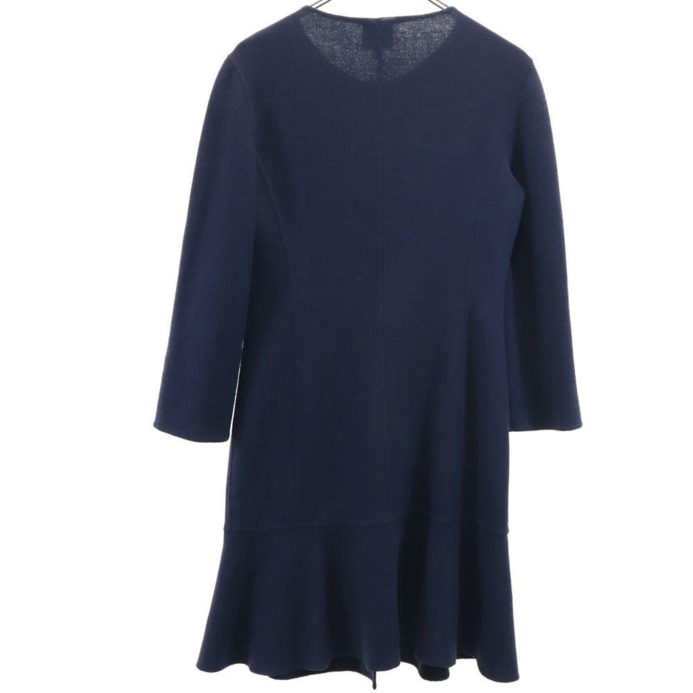 ARMANI COLLEZIONI Long sleeve wool No color coat 38 Navy Women Used