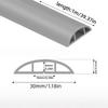 1 Stück 1mX3cm Bodenschutzkabelkanal Selbstklebend Bodenkabelabdeckung Bodenkabelmantel PVC Trittfeste Abdeckung für Kabel Flexibel