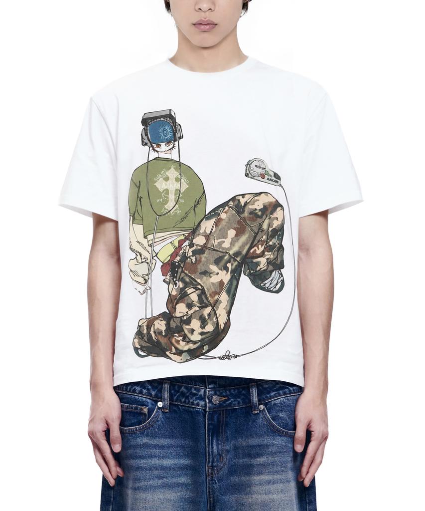 AAKAM Chacha Floorwork Half Top (White)