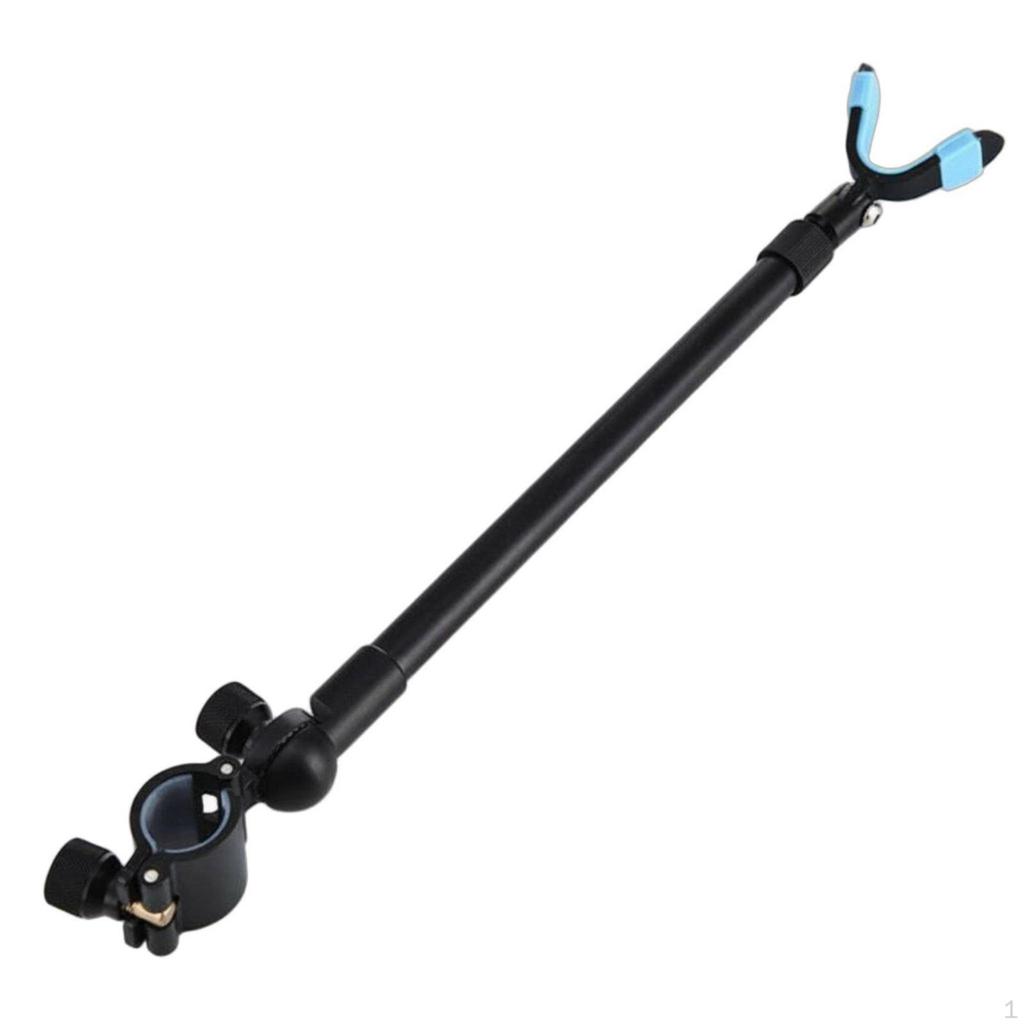 Fishing Rod Rear Rest AntiLoss Screw Design Aluminum Alloy Stand Universal Fit