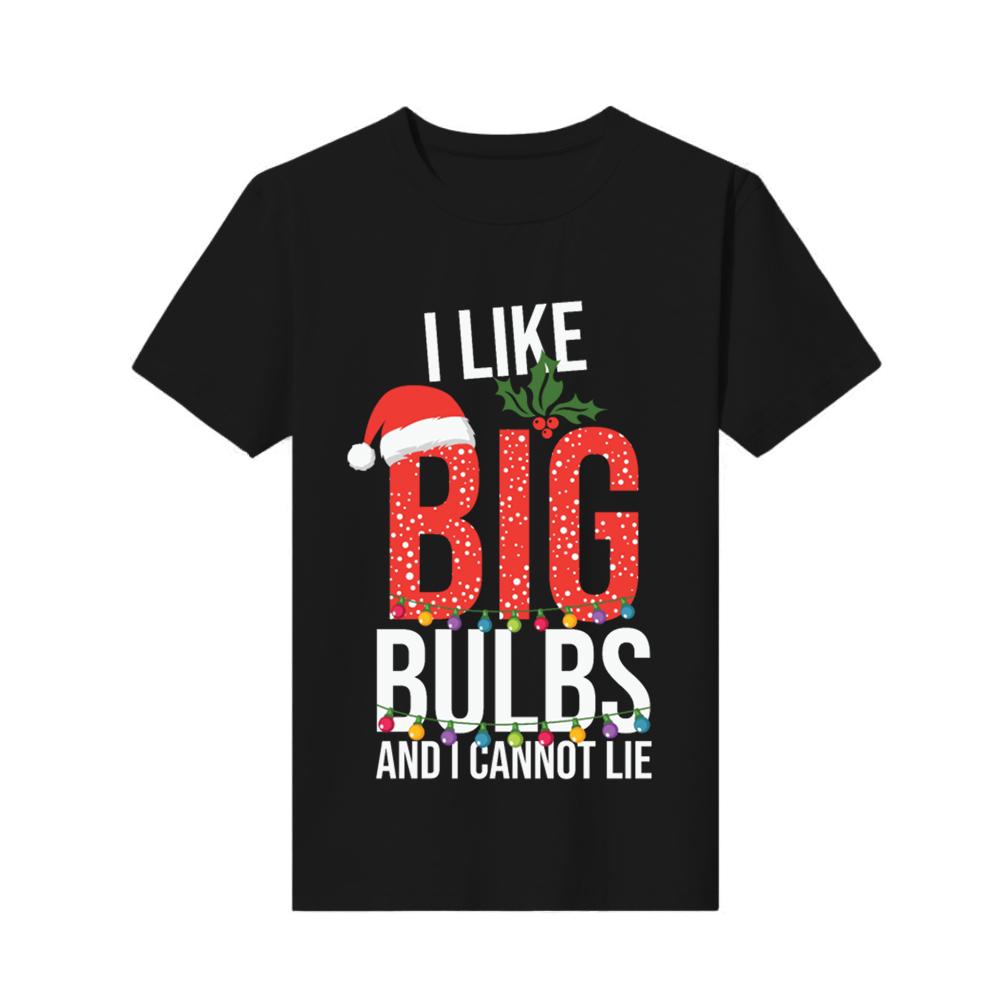 

print t-shirt o-neck like big bulbs and i cannot lie custom made short-sleeved Cotton Top mens Fashion 3XL чорний
