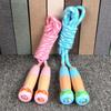 Lightweight Jump Rope Adjustable Skipping Rope with Wooden Handle Kids Outdoor Exercise Toy for Men Women Children
