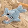 Portable Cute Plush Shark Hot Water Bottle Bag – Detachable Heat Bag, Winter Warm Pain Relief, Pink Blue Reusable Hand Warmer