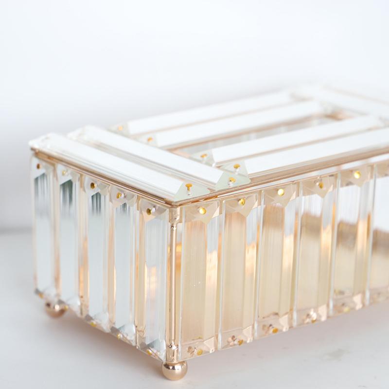 Suport pentru cutie de șervețele faciale cu design de lux Crystal Cub Dispenser de șervețele Dormitor Birou Hotel Cafe Cafenea Bar