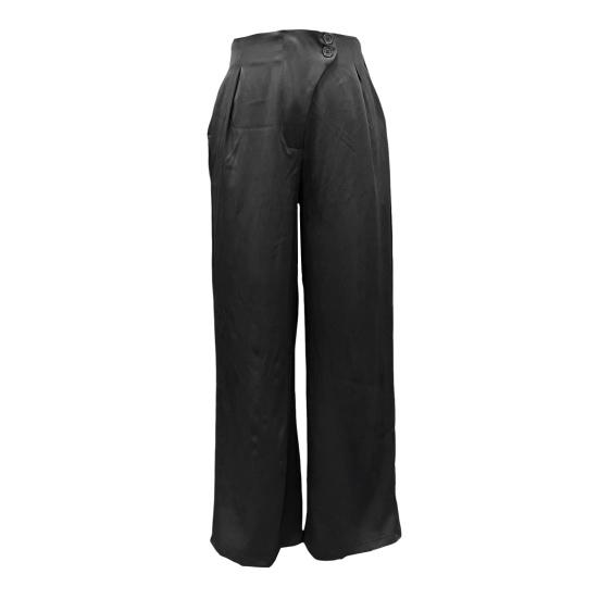 Women Suit Pants High Waist Straight-Leg Wide-Leg OL Commuter Style Casual
