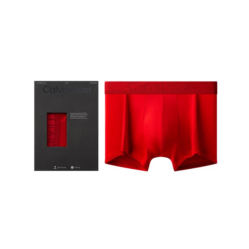 Calvin Klein Black Label Series Letter Print Boxer Shorts Men bottoms Red NB3391XLF S