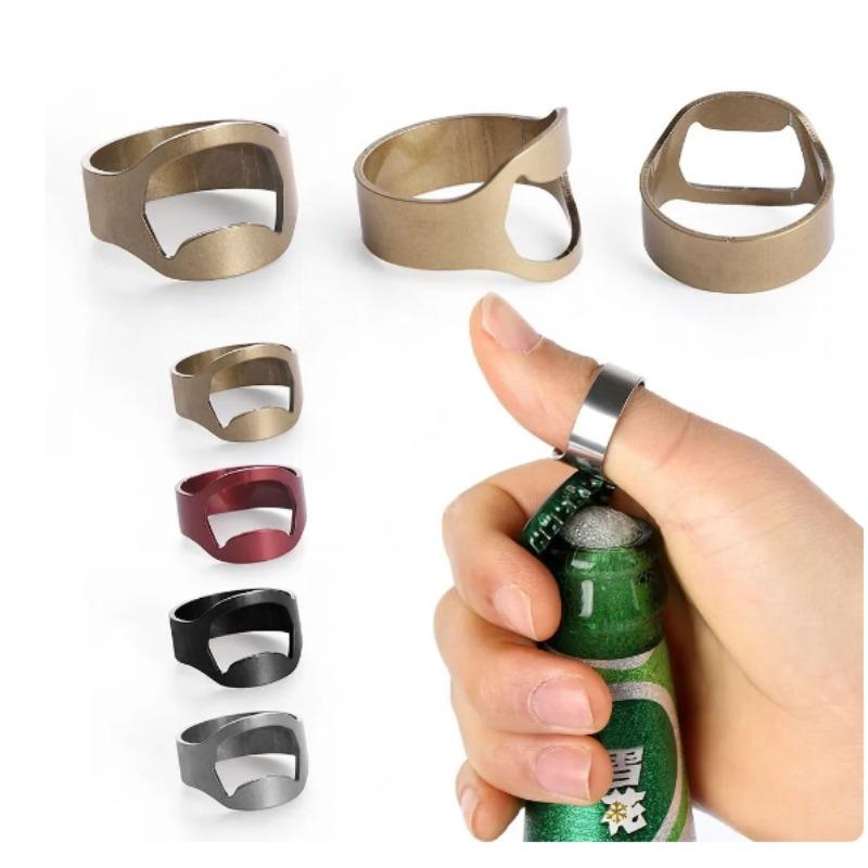 

Титан Нержавеющая Сталь Креативное Кольцо Открывалки Для Бутылок Ювелирные Изделия Для Унисекс Панк Мода Простой Вечерние Бар Подарок Оптовая Кухня
