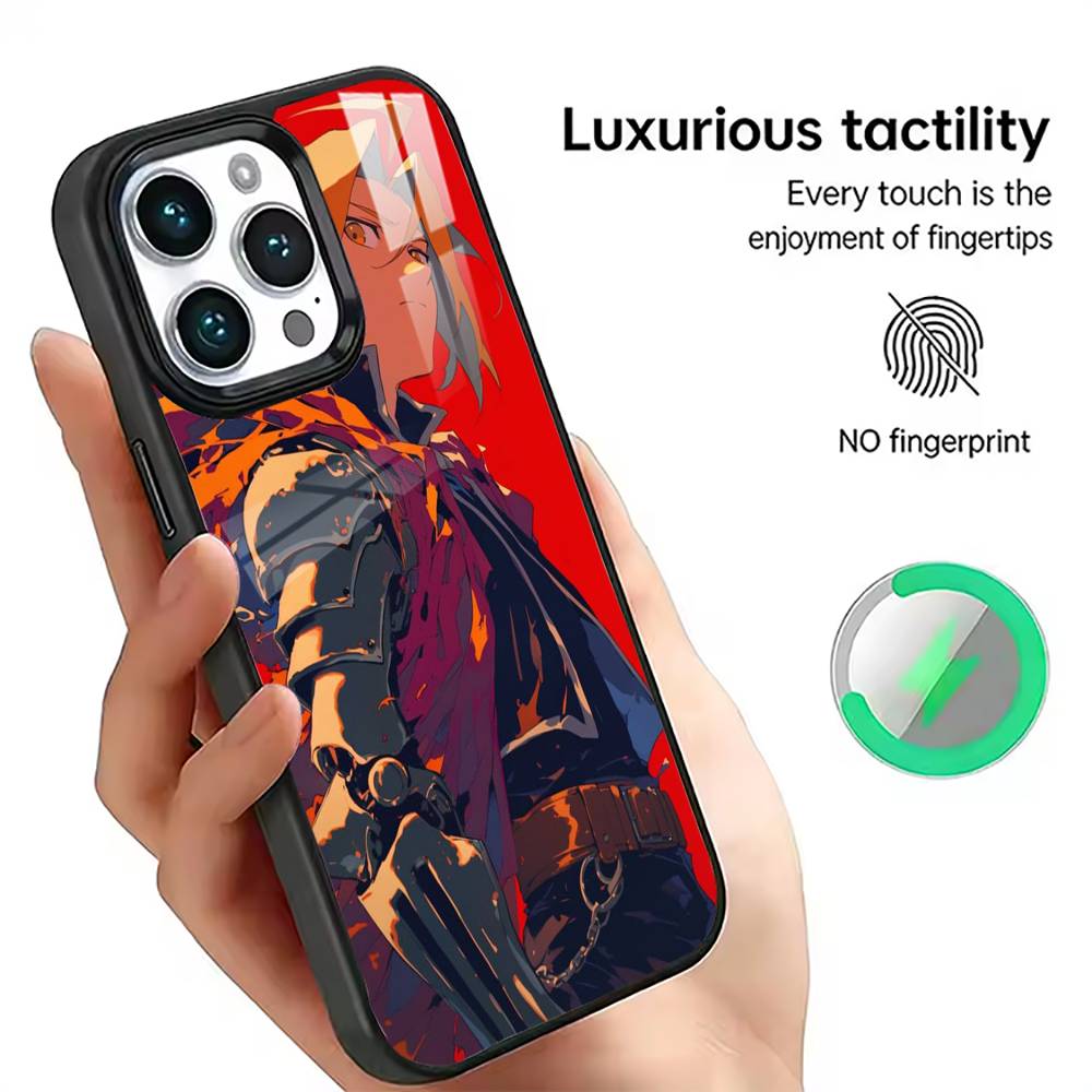 Fullmetal Alchemist Edward Elric  Phone Case For iPhone17,16,15,14,13,12,11 Plus,Pro Magnetic with Magsafe Wireless Charging