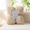 Flannel Autumn Blanket Office Nap Casual Blanket Solid Color Small Grid Coral Fleece Sofa Warm Shawl Cover Blanket
