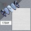 Gold & Rainbow Fluorescent Letter Nail Art Stickers