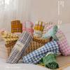 Japan Style Plaid Pattern Duvet Cover Set Queen Soft Skin Friendly Washed Cotton Bedding Set Home Textile Bed Linens Quilt Cover