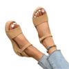 Summer new thick-soled wedge heel with women's buckle plus size sandals