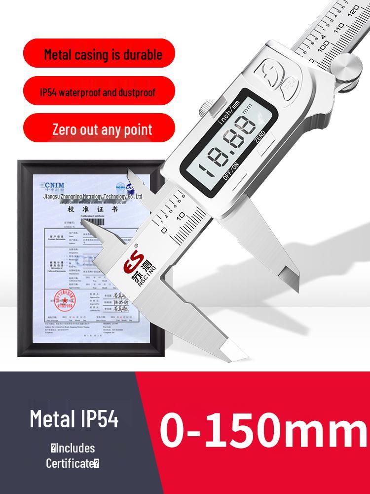 Waterproof Stainless Steel Digital Caliper - 150mm High Precision Measuring Tool