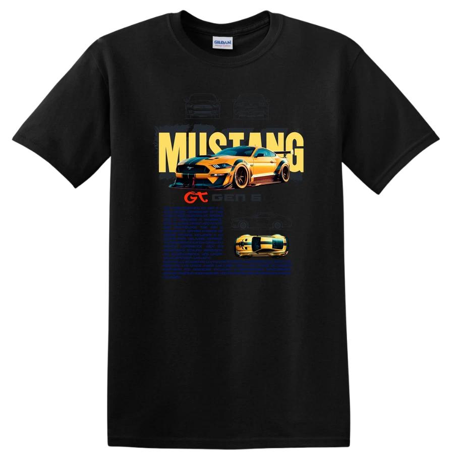 Mustang Car Racing T Shirt Graphic Tee Cool Sports Car Design Fan Gift XS