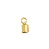 18K Gold Plated Colorfast Ringed Bell End Connector for DIY Leather Belt and Chain Accessories