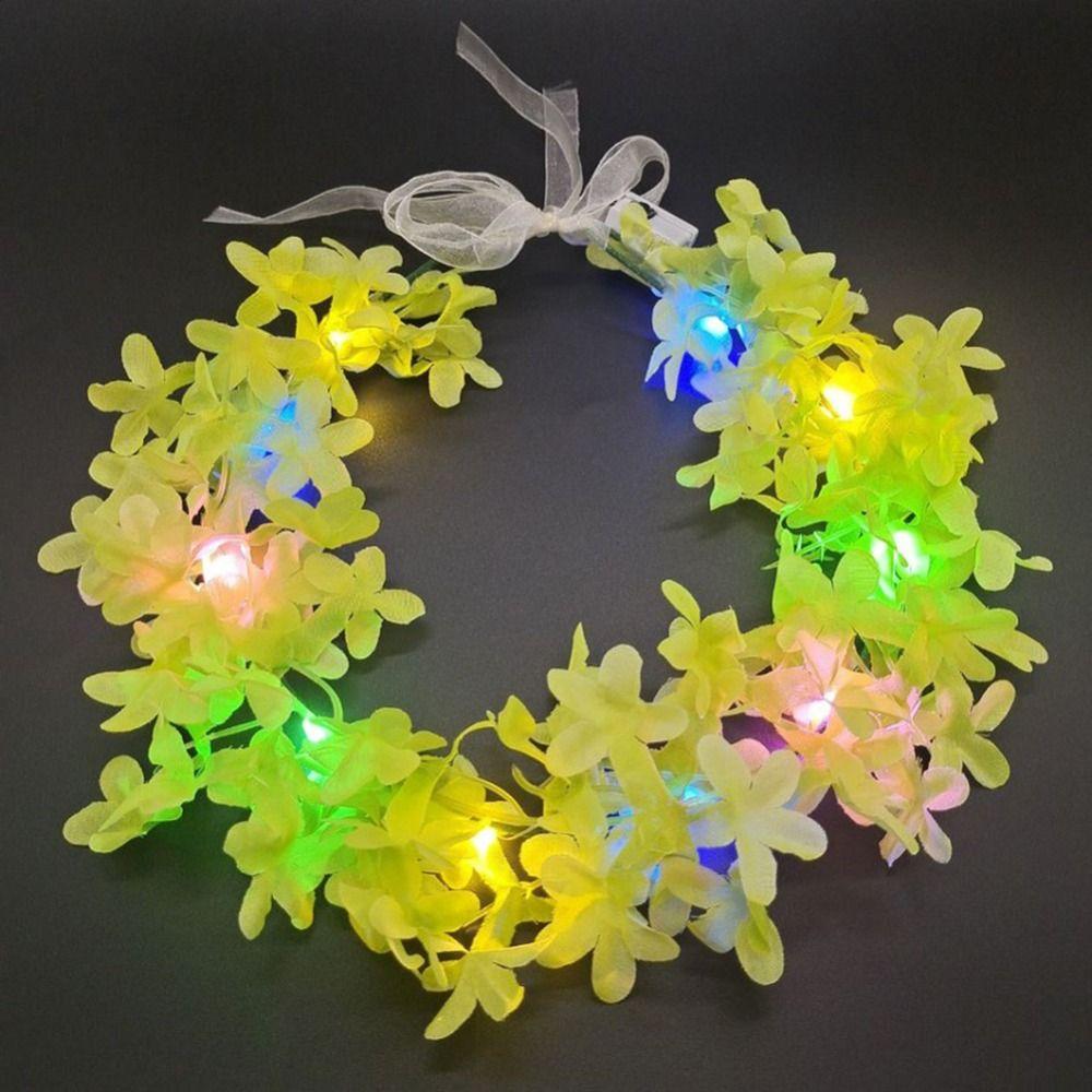 For Bride Vacation For Bridesmaid Beach Headband Flower Crowns Glowing Wreath Wreath Headband
