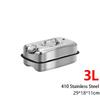 410 stainless steel Gasoline tank Replacement Car spare fuel tank New Gas Can  Camping