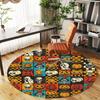 1pc Pumpkin, Skull Round Chair Mat Area Rug - Non-Slip, Floor Mat for Office, Bedroom, Home Decor Christmas Gift P0811399