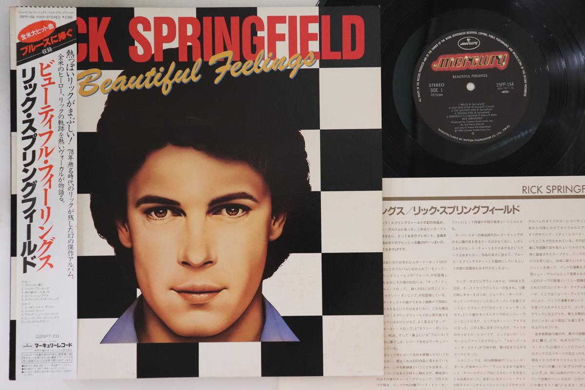 

LP Record RICK SPRINGFIELD - Beautiful Feelings 25PP154 MERCURY 1985 Japan Obi Rock Used