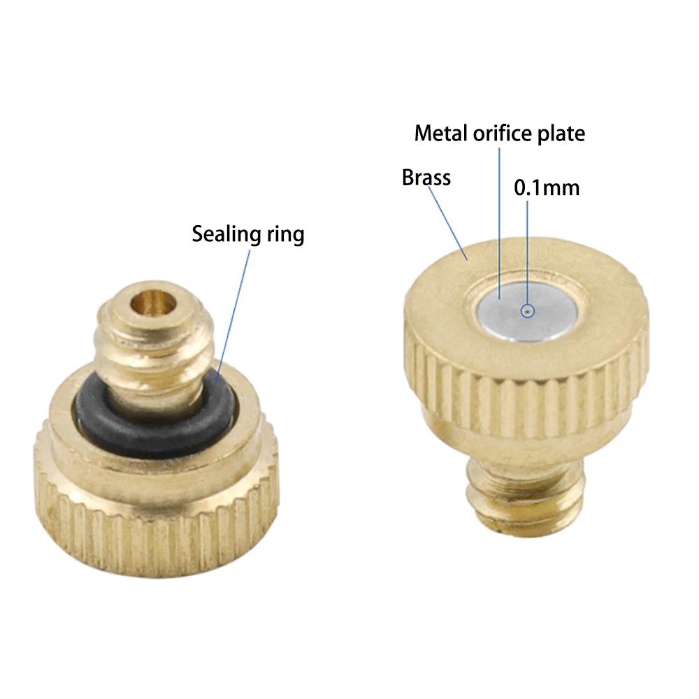 10PCS Atomizing Nozzle 3/16" Fog Spray Cooling Water System Accessories Garden Nebulizer Misting Sprayer 0.1/0.2/0.3/0.4/0.5mm